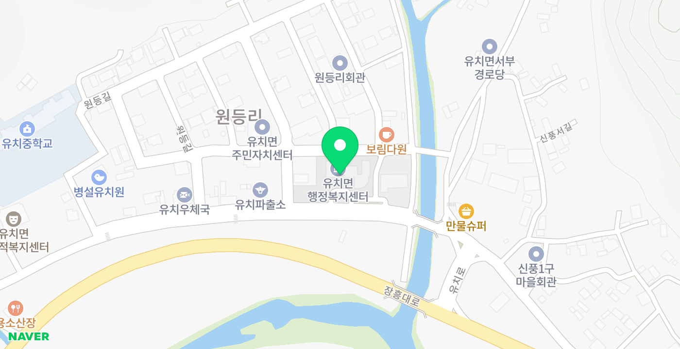 유치면 위치 지도