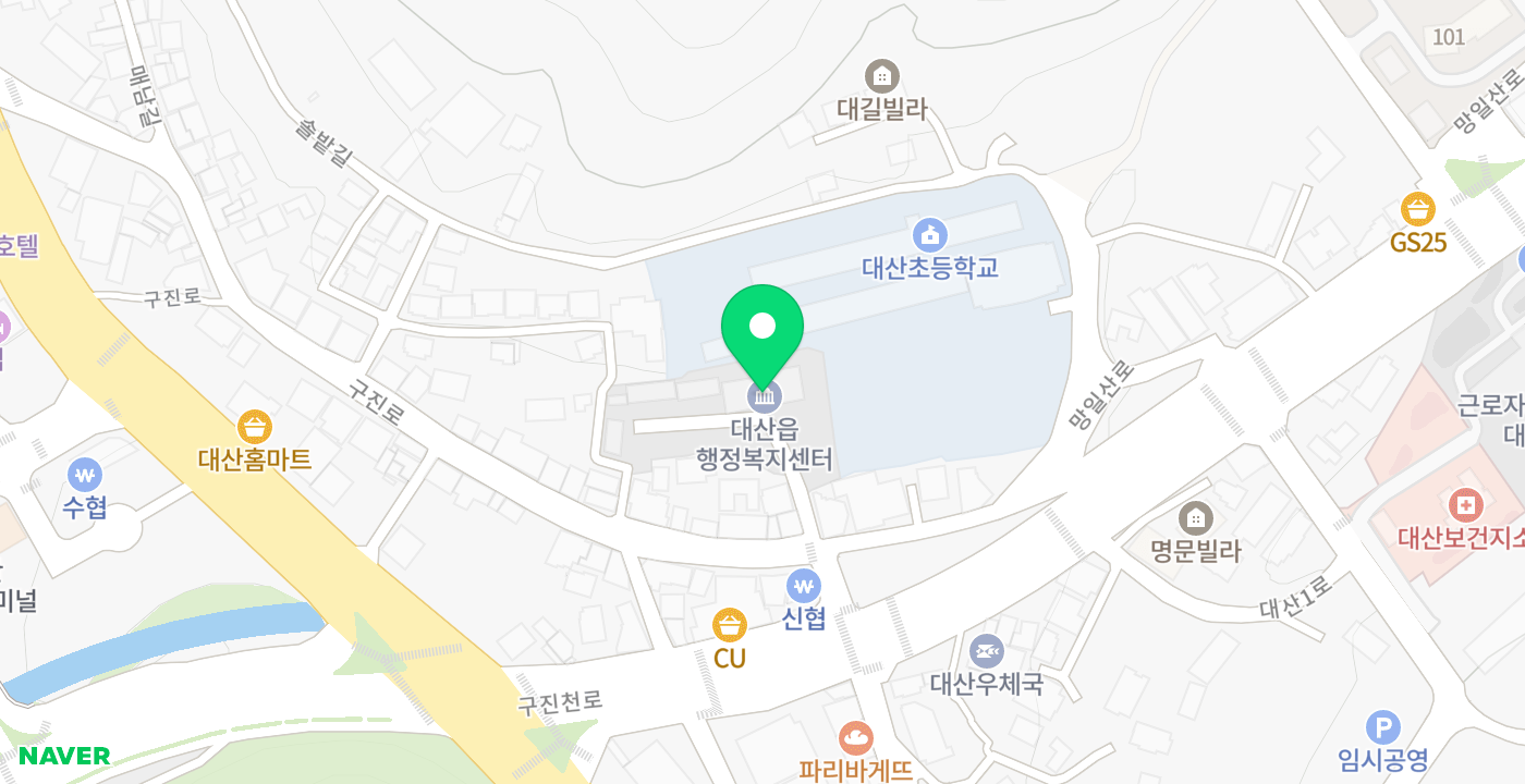 서산시 대산읍사무소 위치 지도