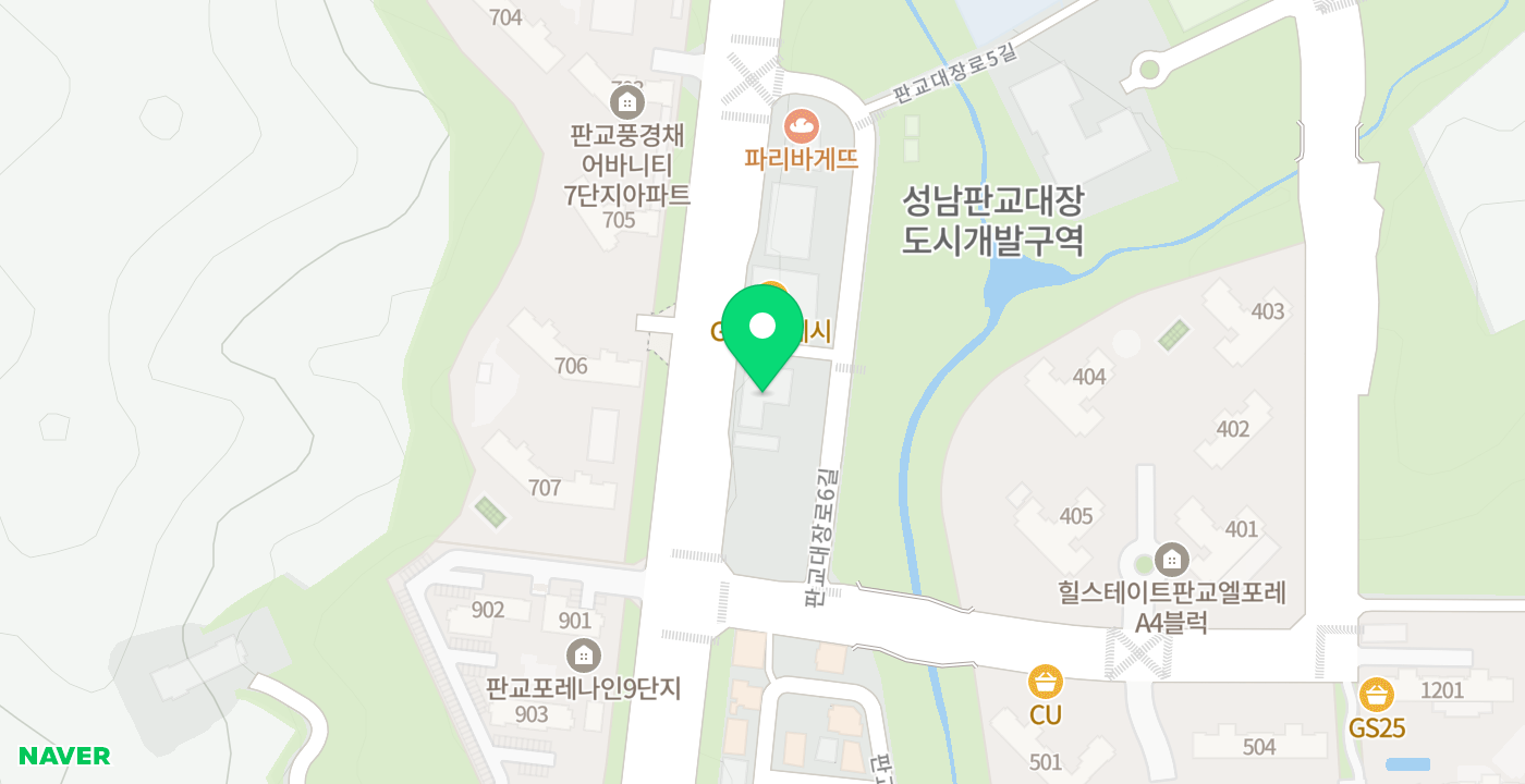 대장동 현장민원실 위치 지도