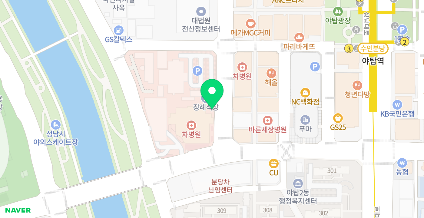 분당 차병원 위치 지도