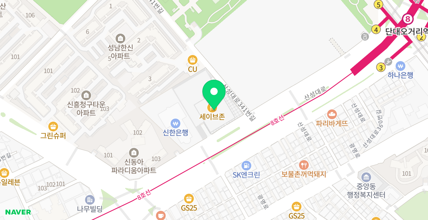 세이브존 성남점 위치 지도