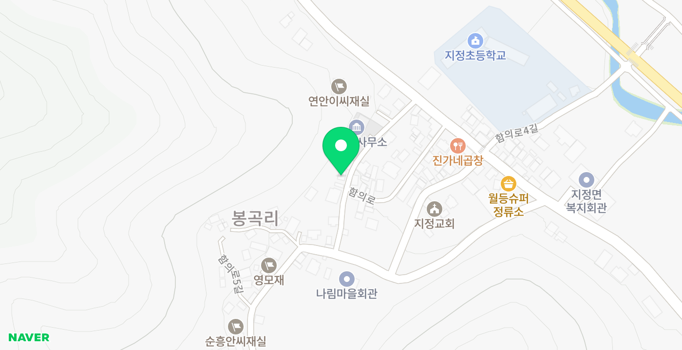 지정면사무소 위치 지도