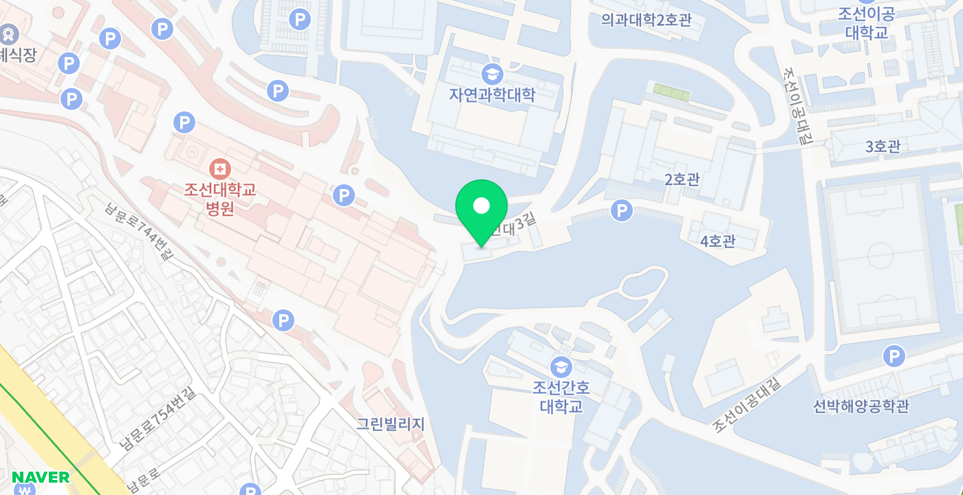 조선대학교병원 위치 지도