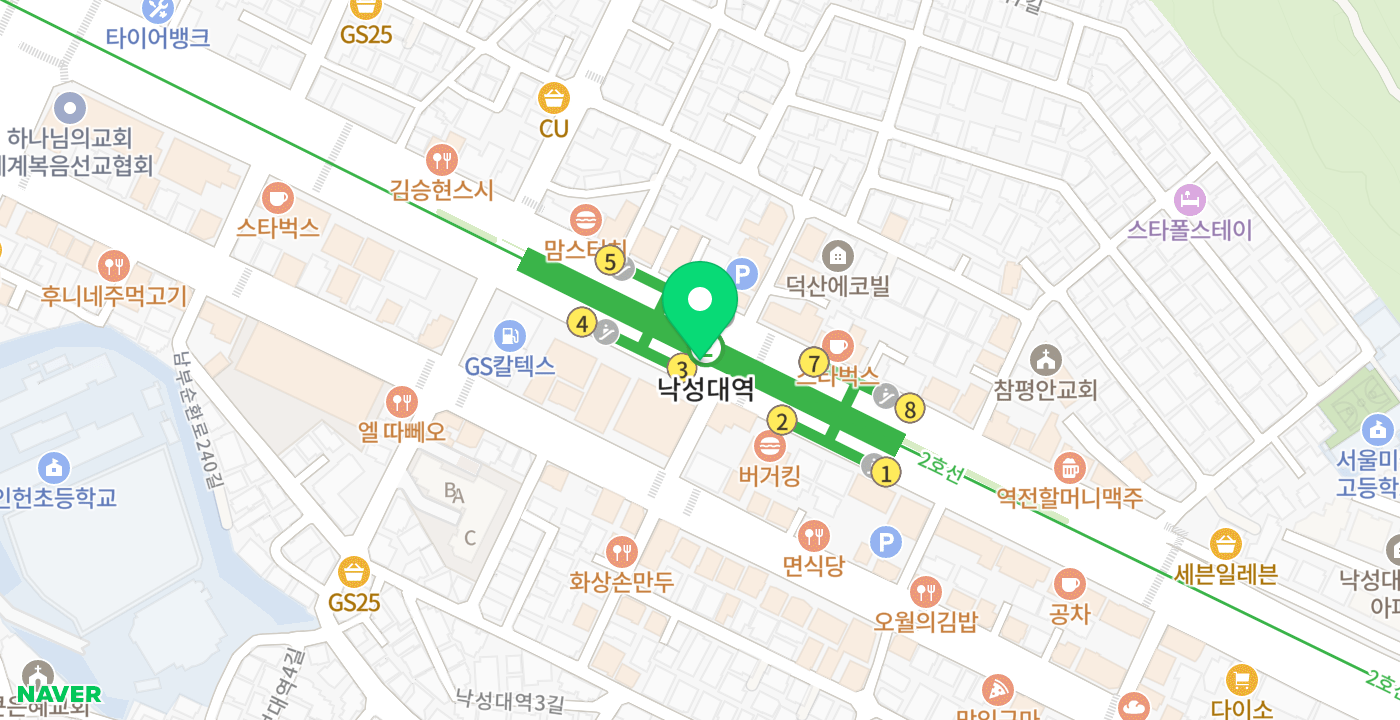 낙성대역 위치 지도