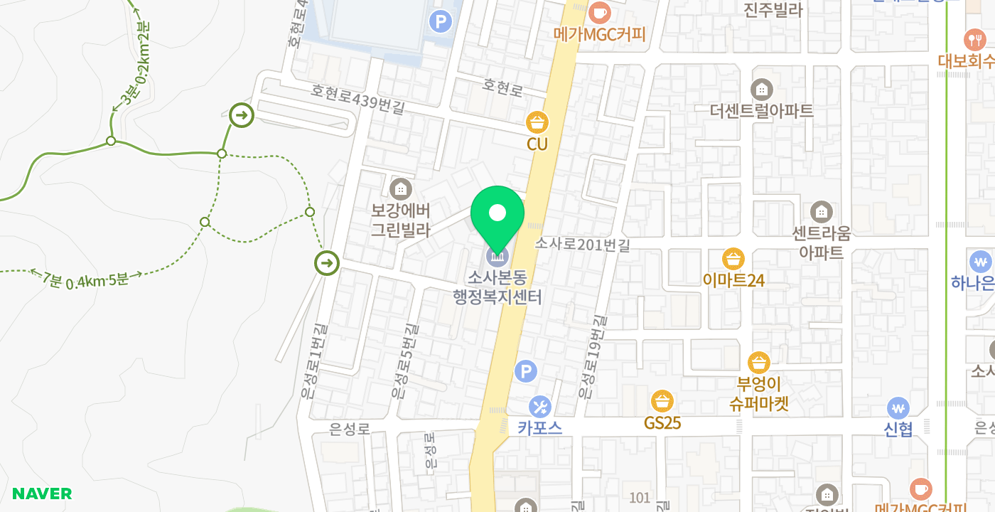 소사본동 행정복지센터 위치 지도
