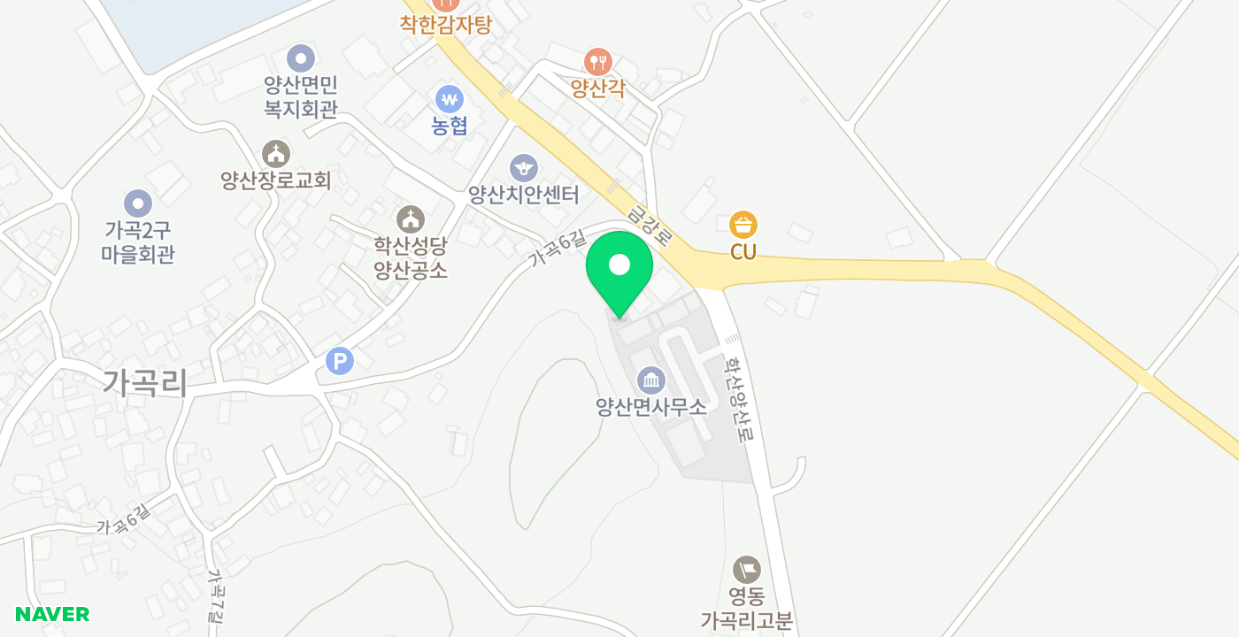양산면사무소 위치 지도