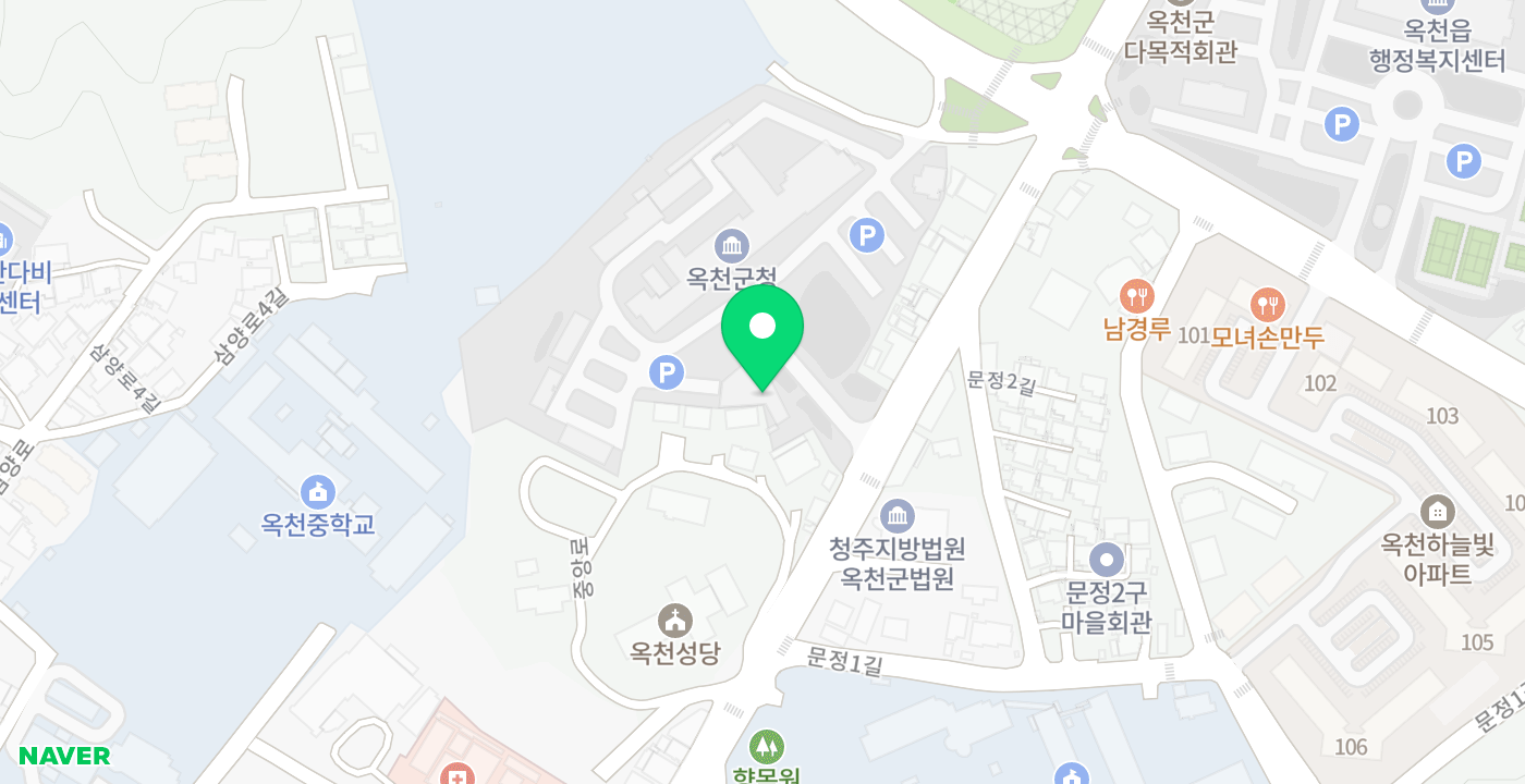 옥천군청무인 KIOSK 위치 지도