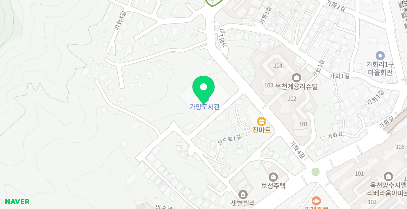 옥천가양복합문화센터 위치 지도