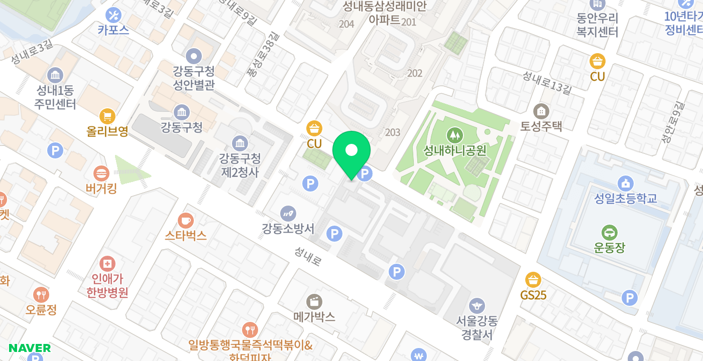 강동구 보건소 위치 지도