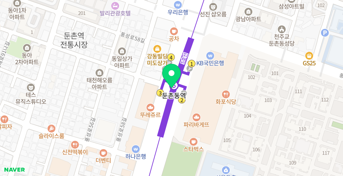 둔촌동역 위치 지도