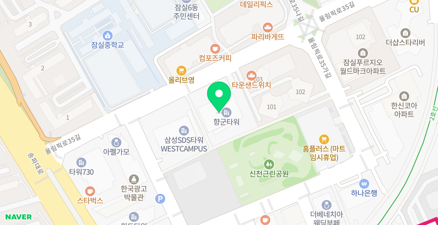 향군타워 위치 지도
