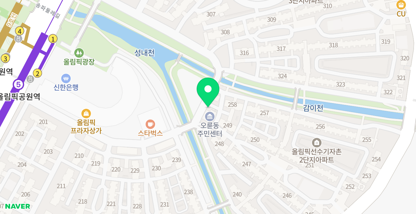 오륜동주민센터 위치 지도