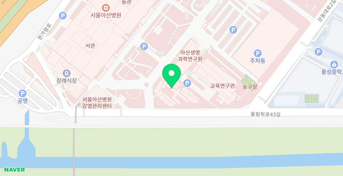 아산병원 신관 위치 지도