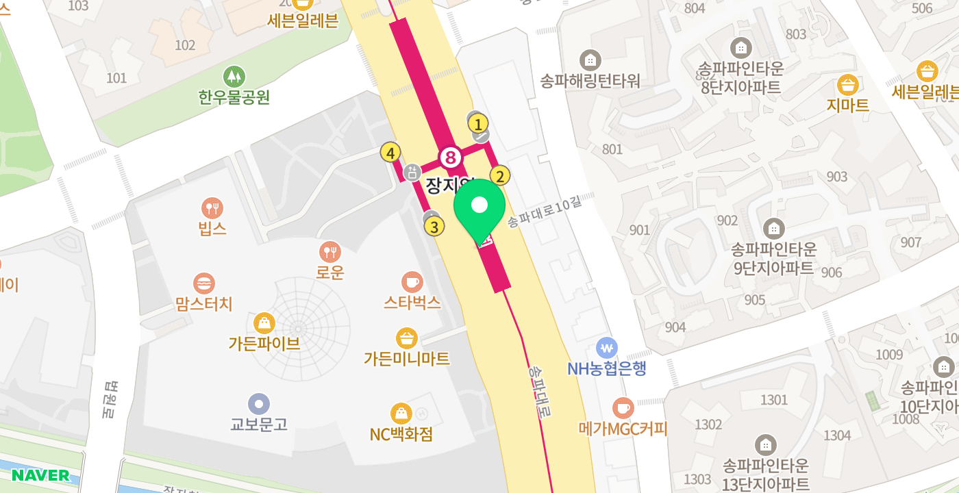 장지역 위치 지도