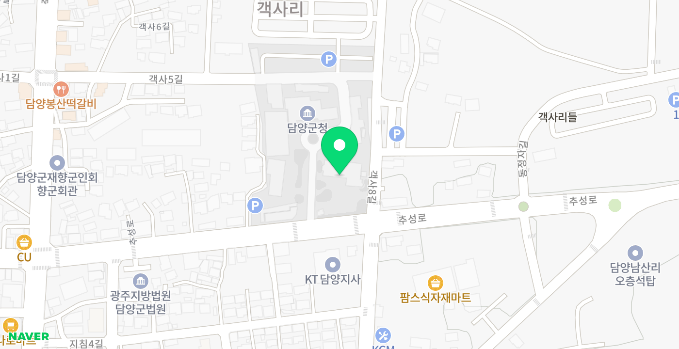 담양군청 위치 지도