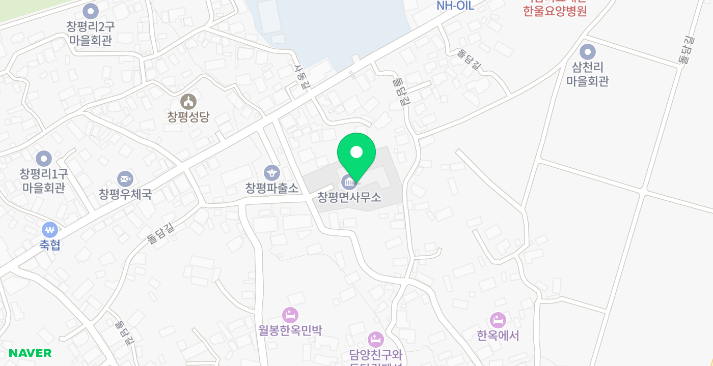 창평면사무소 위치 지도