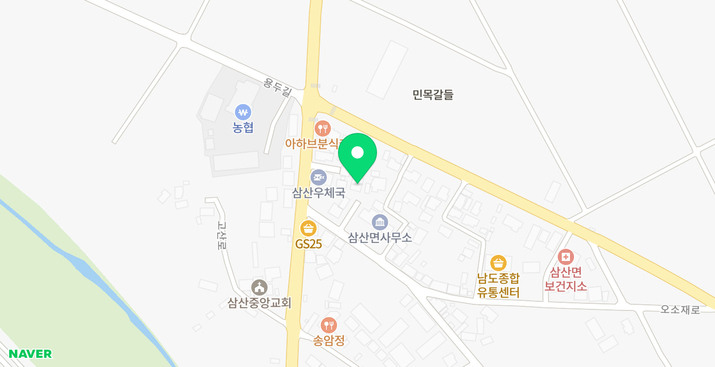 삼산면사무소 위치 지도