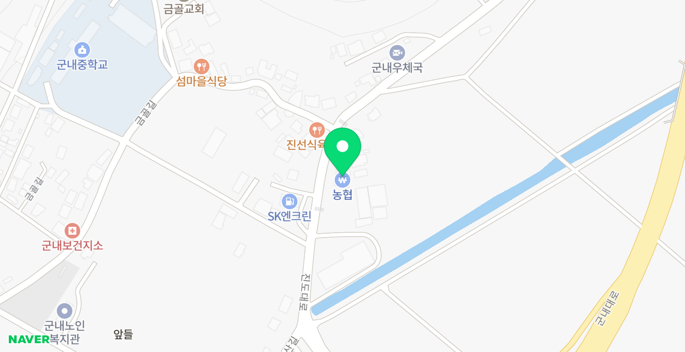 군내 금골(선진농협 내) 위치 지도