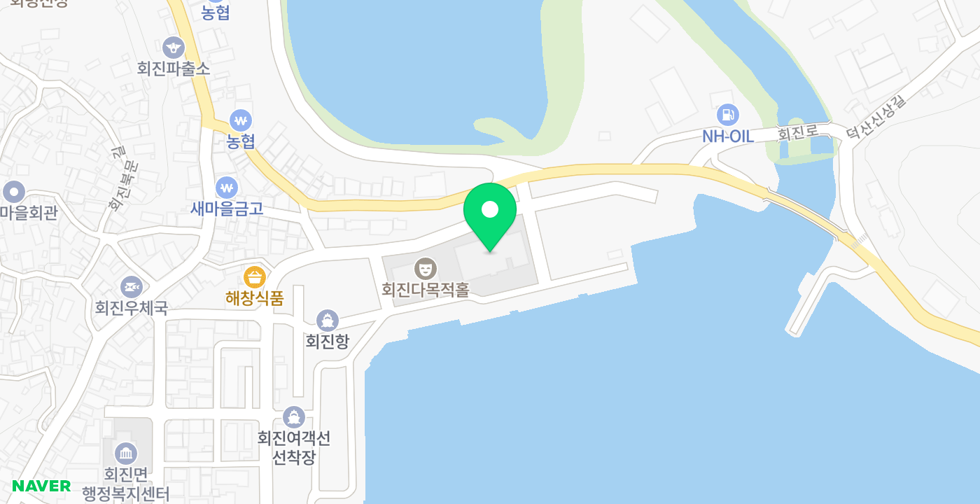 회진면 위치 지도