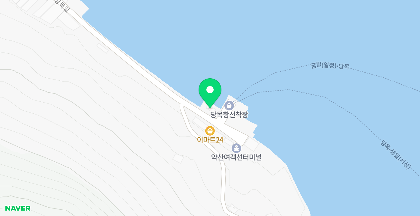 완도군 약산면 당목항 위치 지도