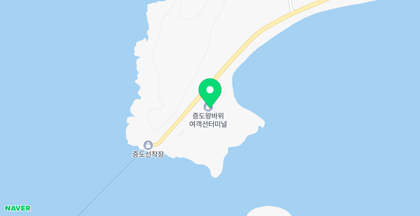 증도 왕바위여객선터미널 위치 지도