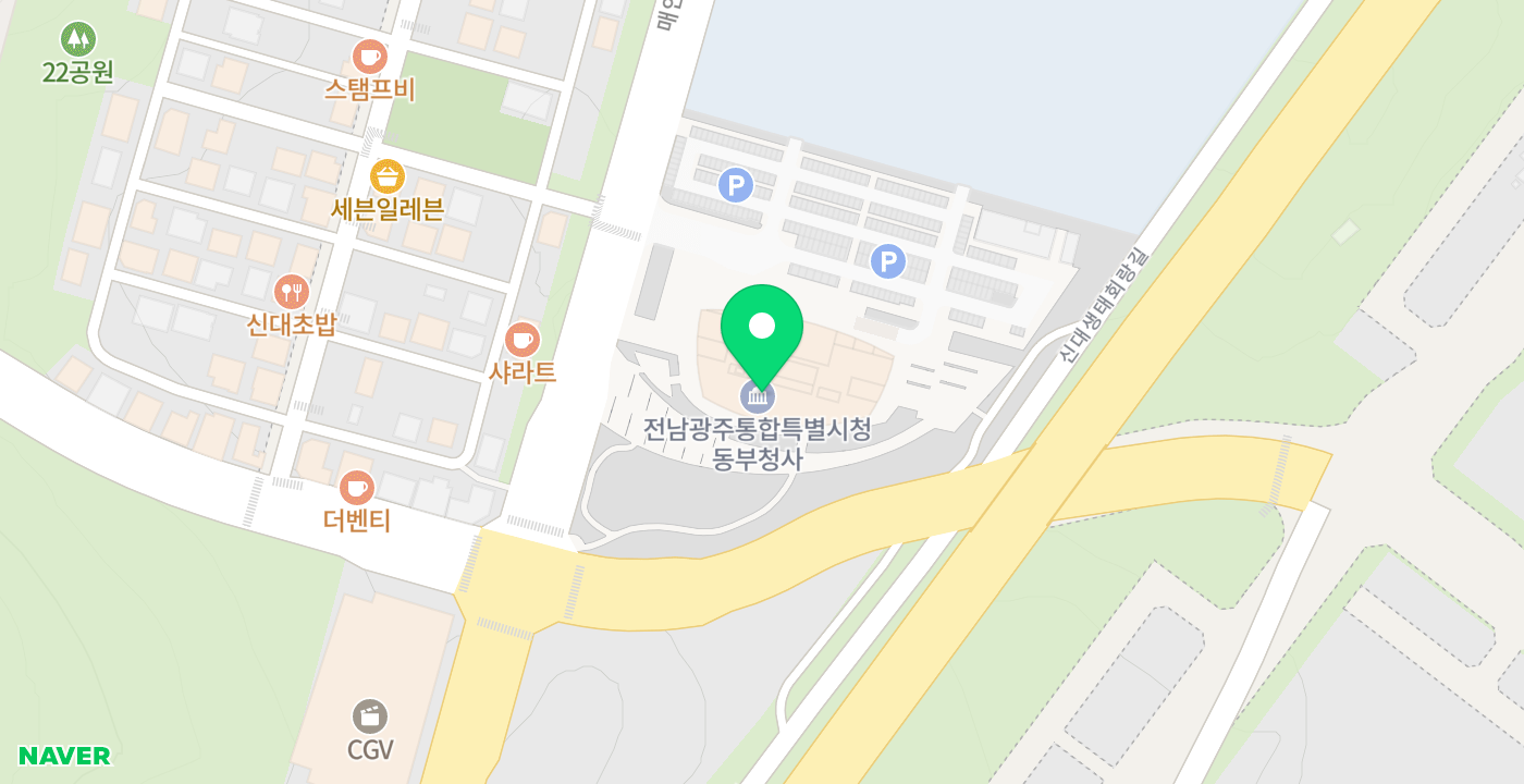 전라남도 동부지역본부 위치 지도