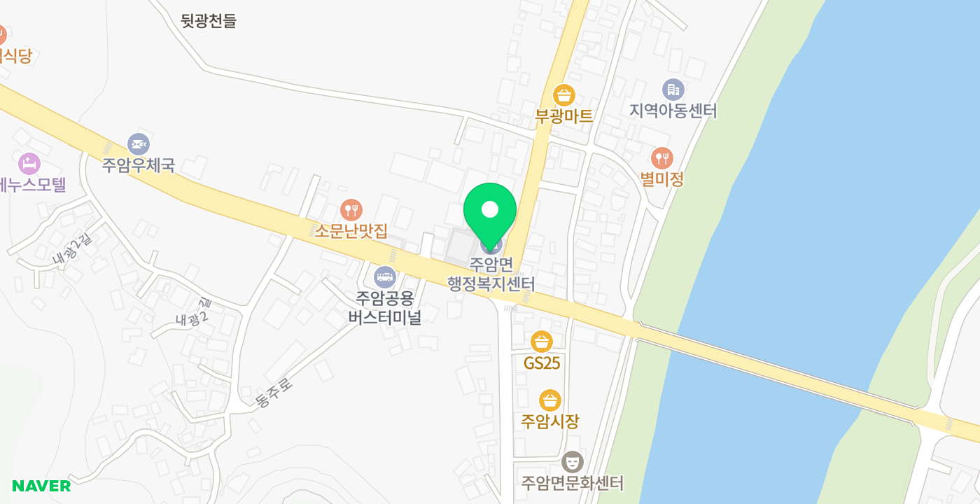 주암면사무소 위치 지도