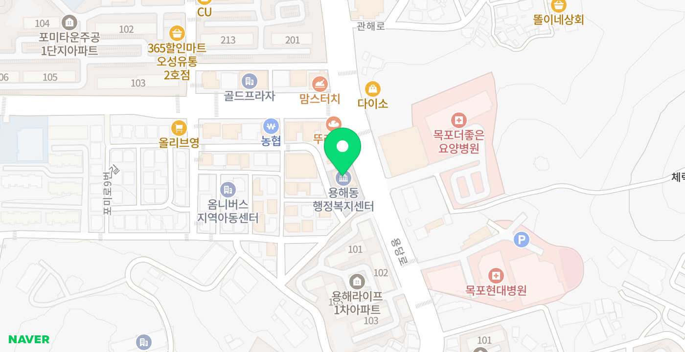 용해동 KIOSK 위치 지도