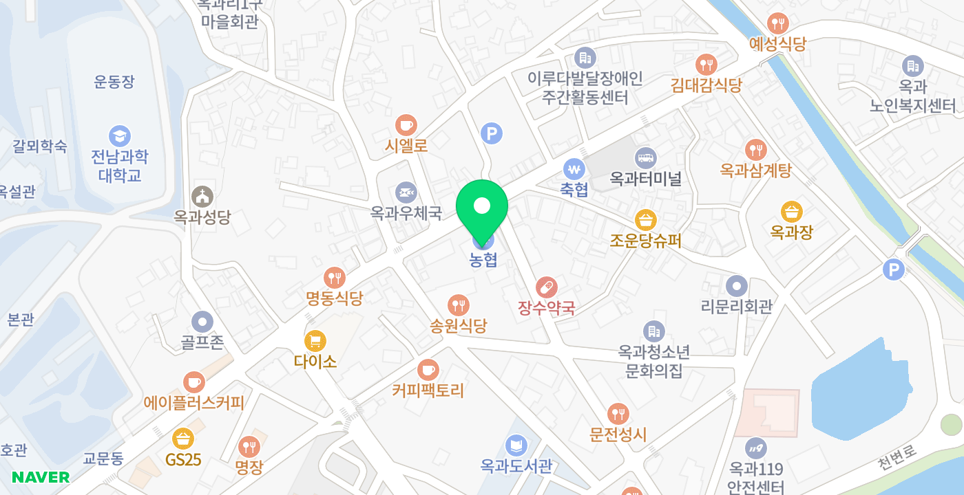 옥과농협 위치 지도