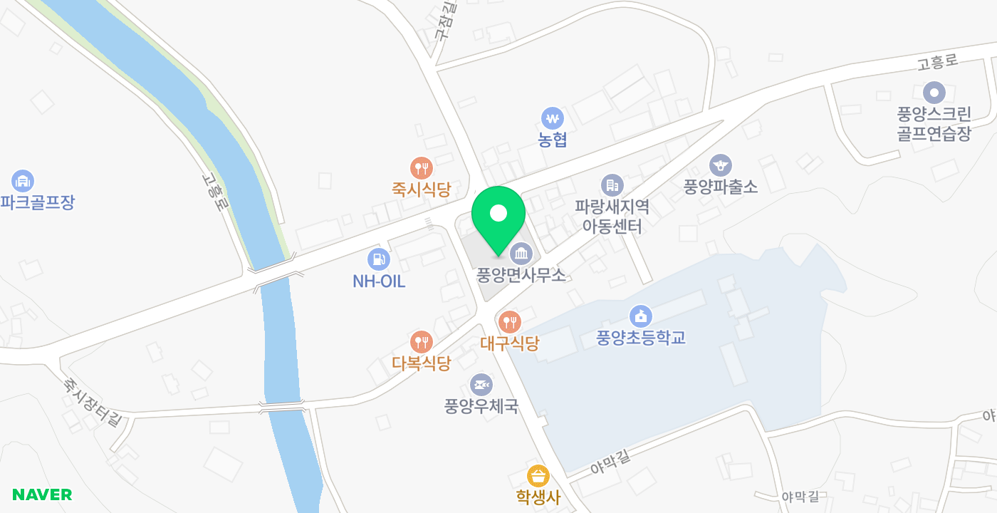 풍양면_무인 위치 지도