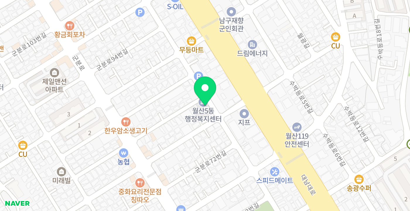 월산5동 행정복지센터 위치 지도