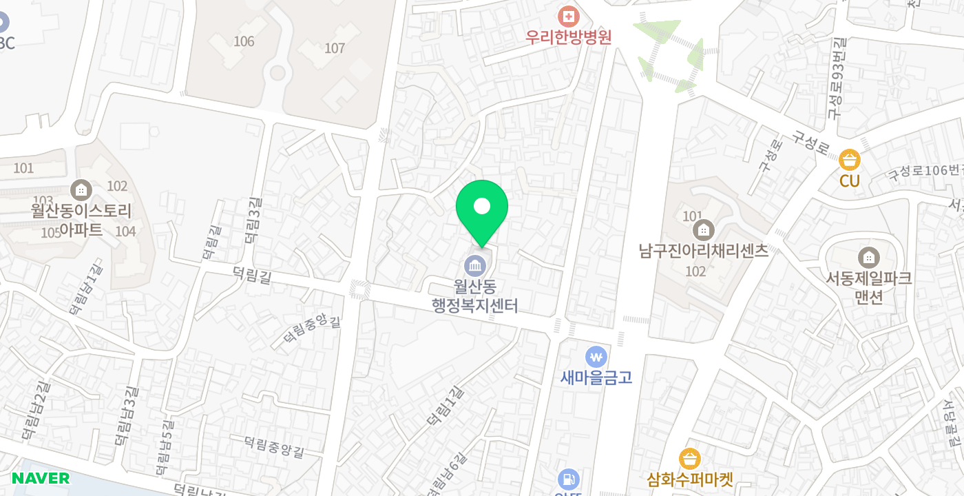 월산동 행정복지센터 위치 지도