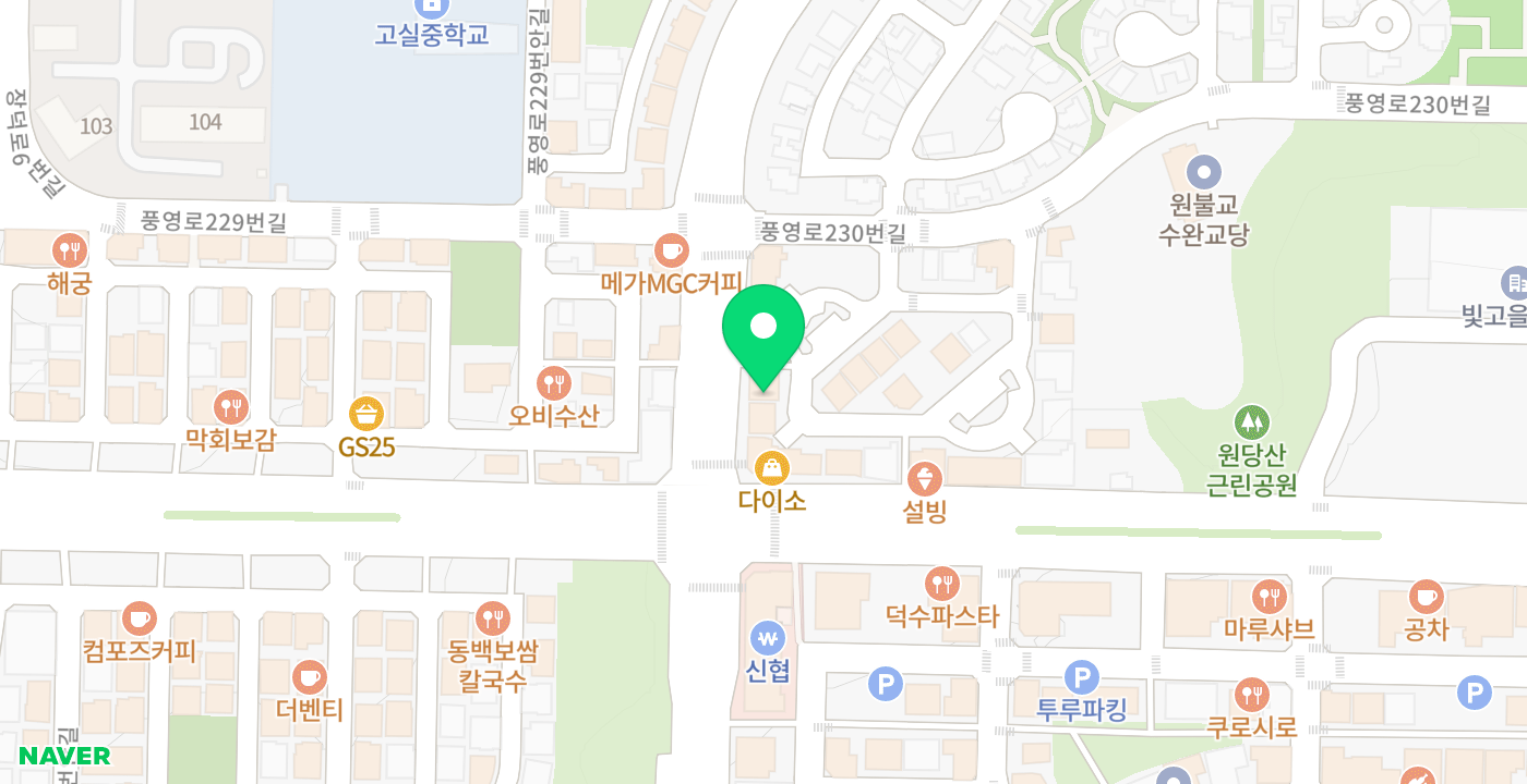 한마음새마을금고장덕지점 위치 지도