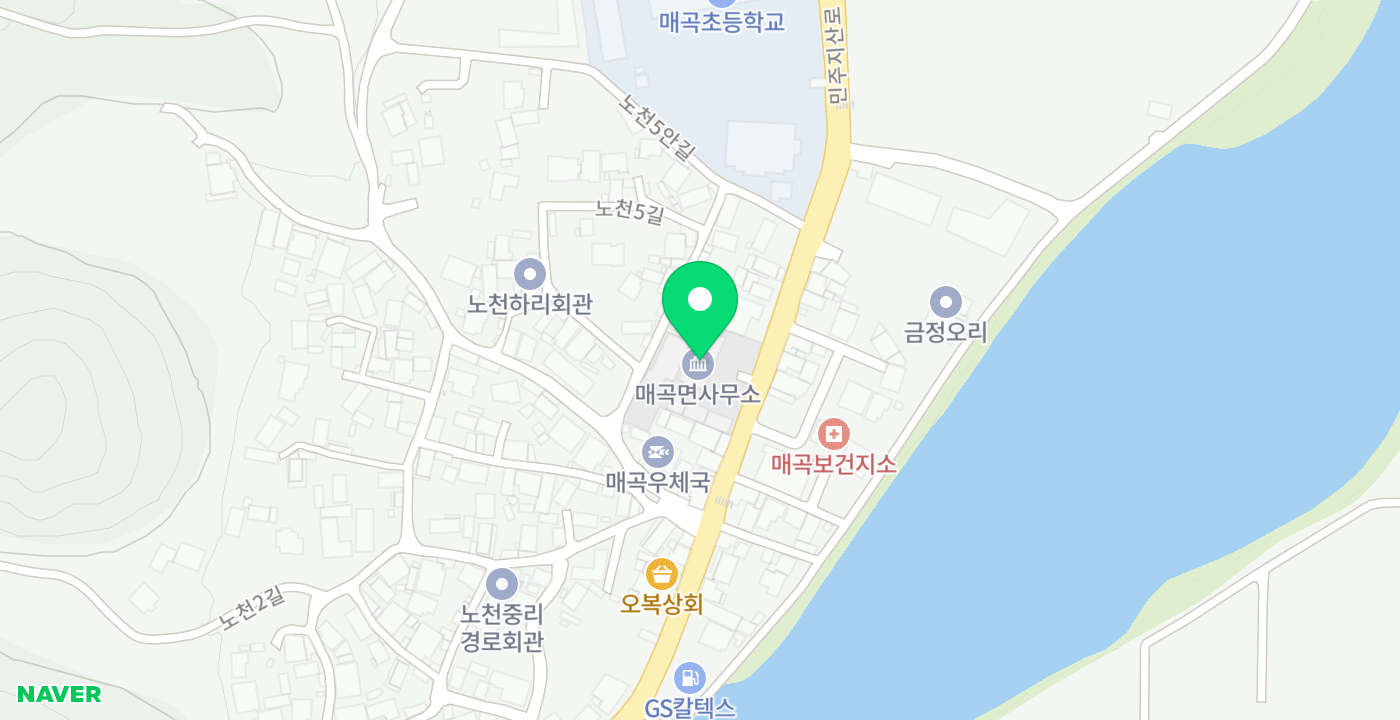 매곡면사무소 위치 지도