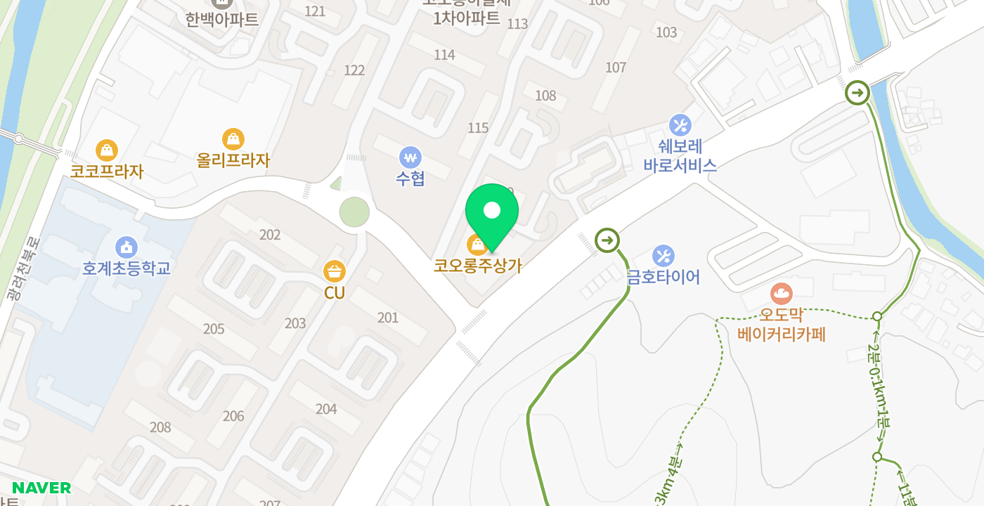 내서호계코오롱타운상가 위치 지도