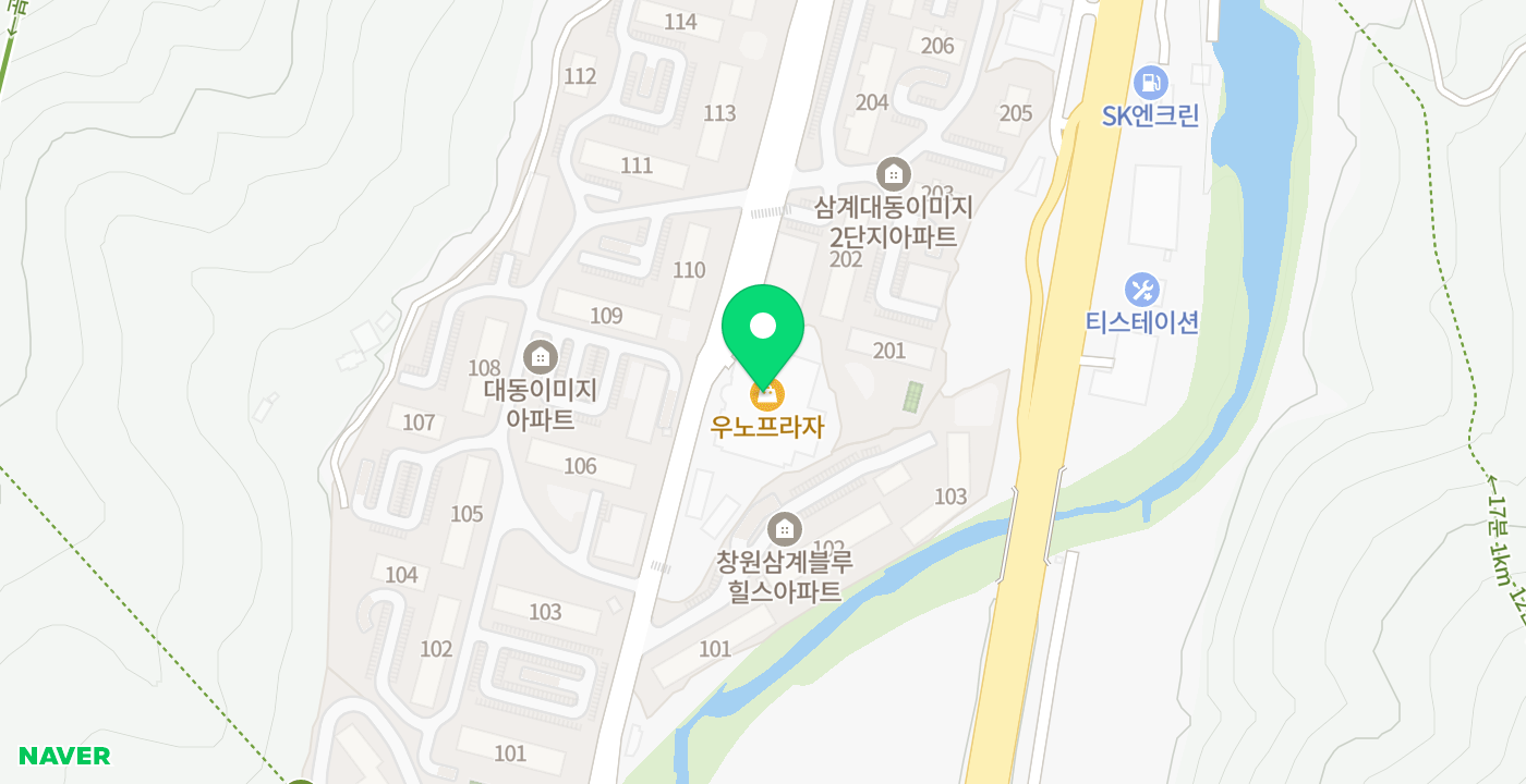 삼계대동아파트(우노프라자) 위치 지도