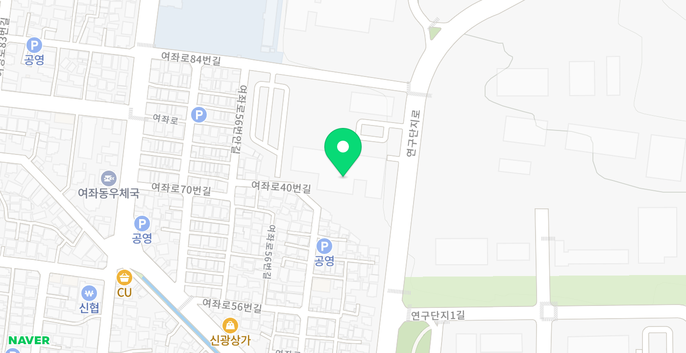 여좌국민체육센터 위치 지도