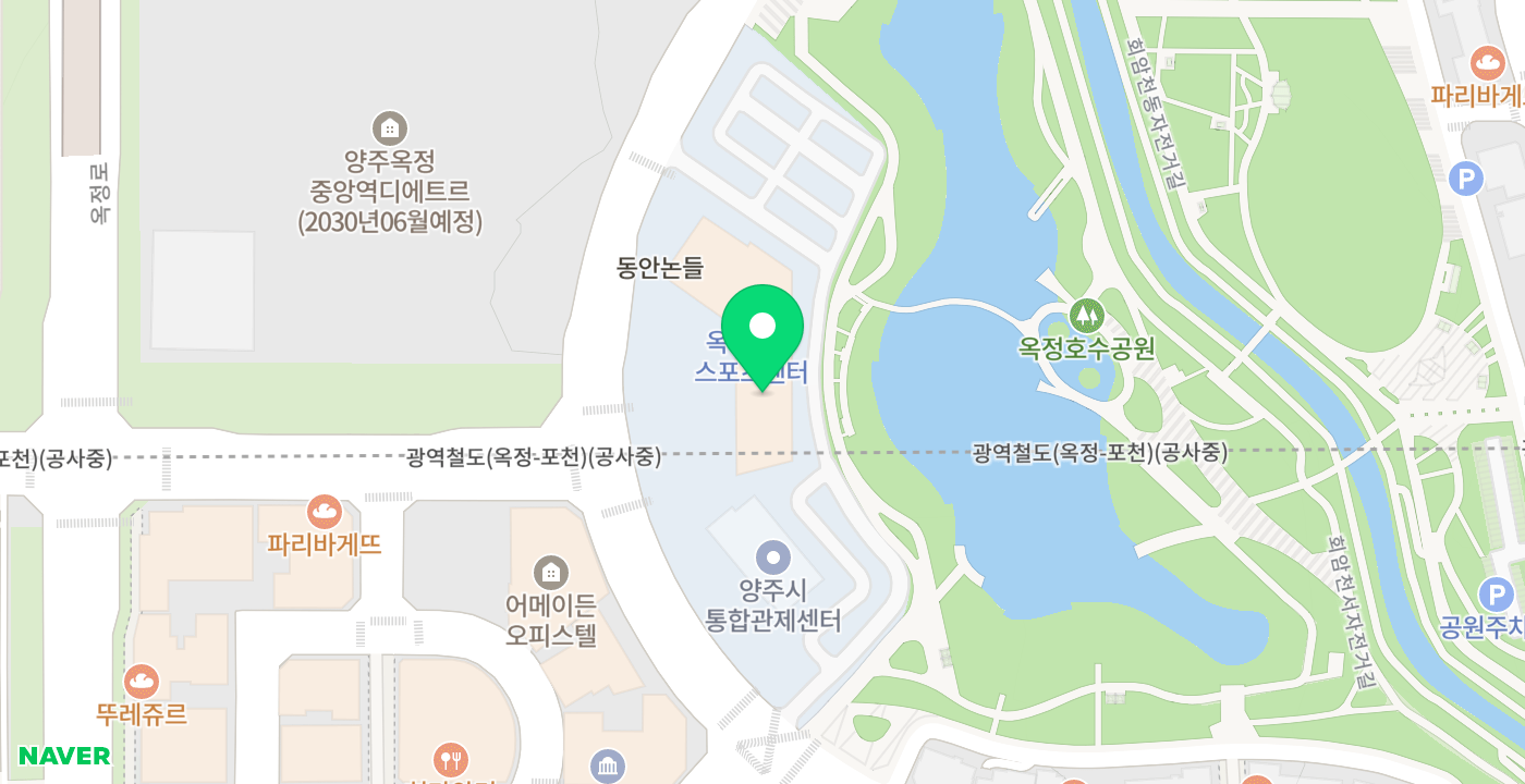 옥정호수 스포츠센터 위치 지도