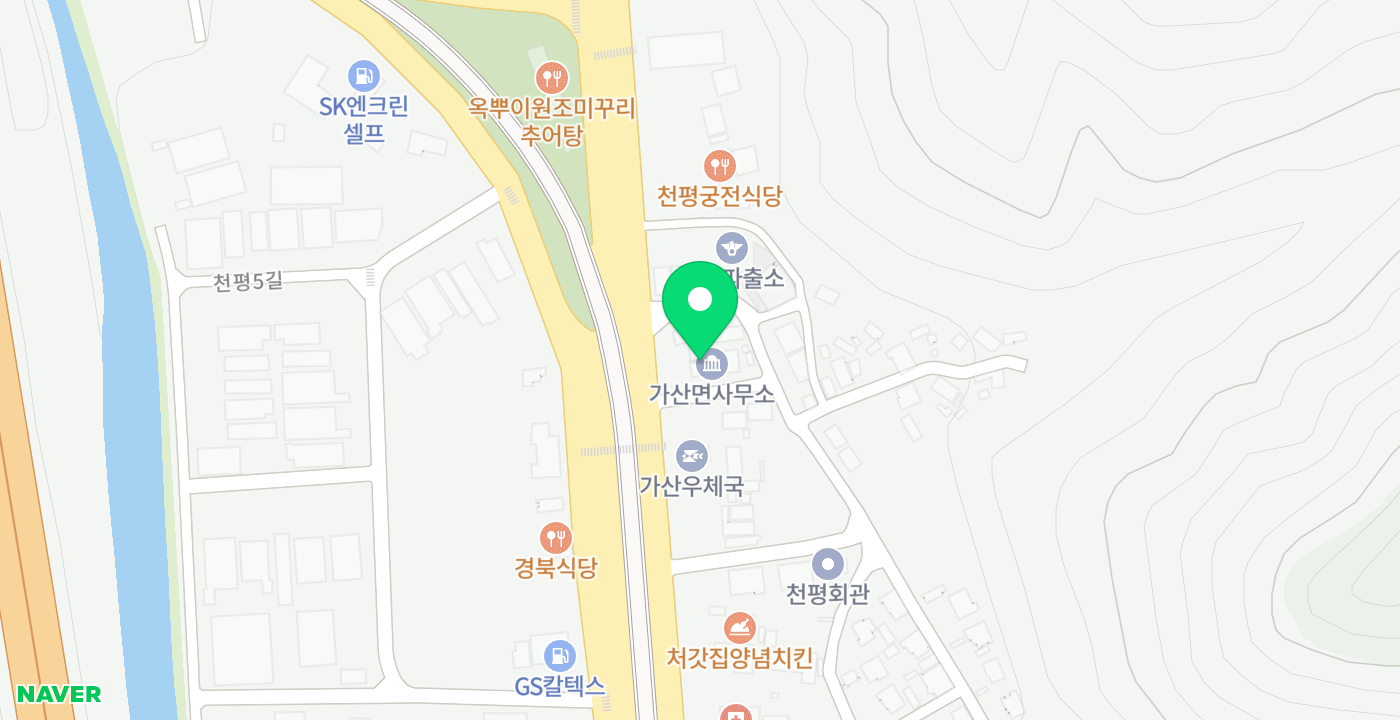 가산면사무소 위치 지도