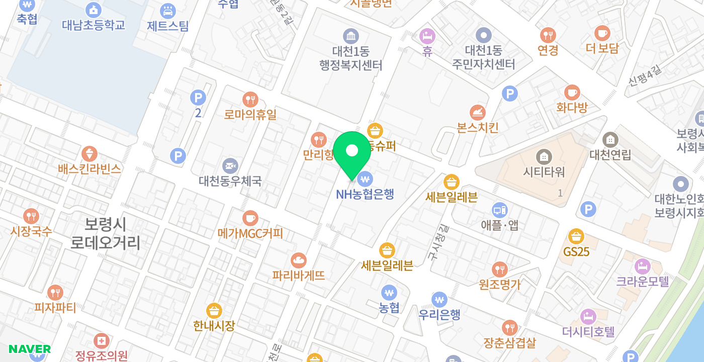보령시농협시지부 위치 지도