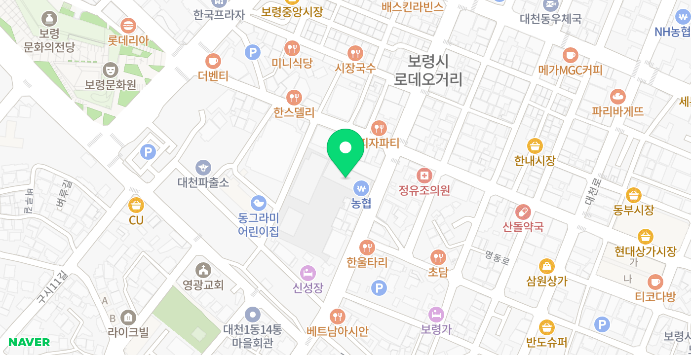 보령시대천농협 위치 지도