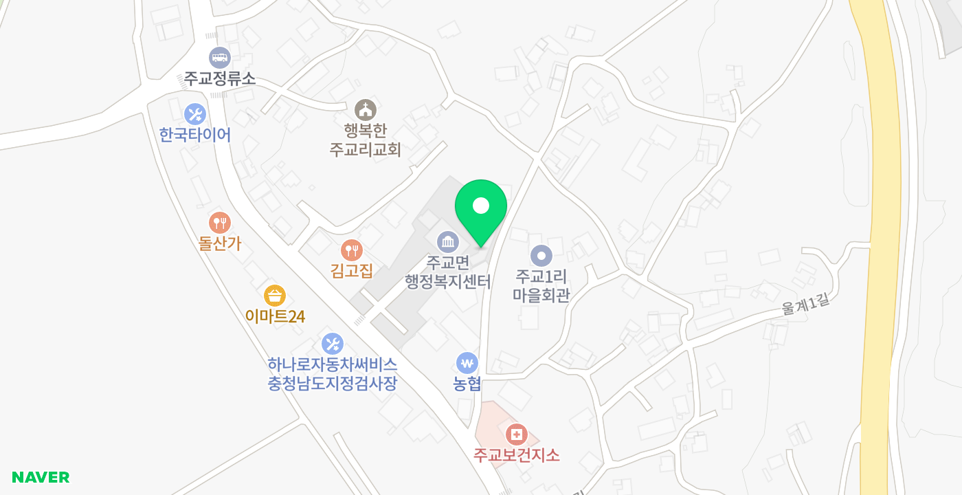 주교면_무인 KIOSK 위치 지도