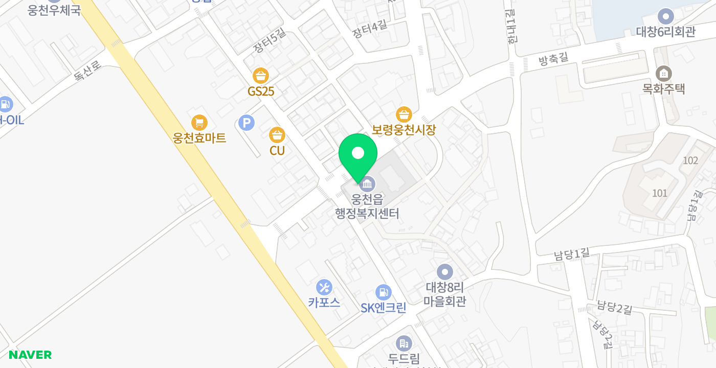 웅천읍무인 KIOSK 위치 지도