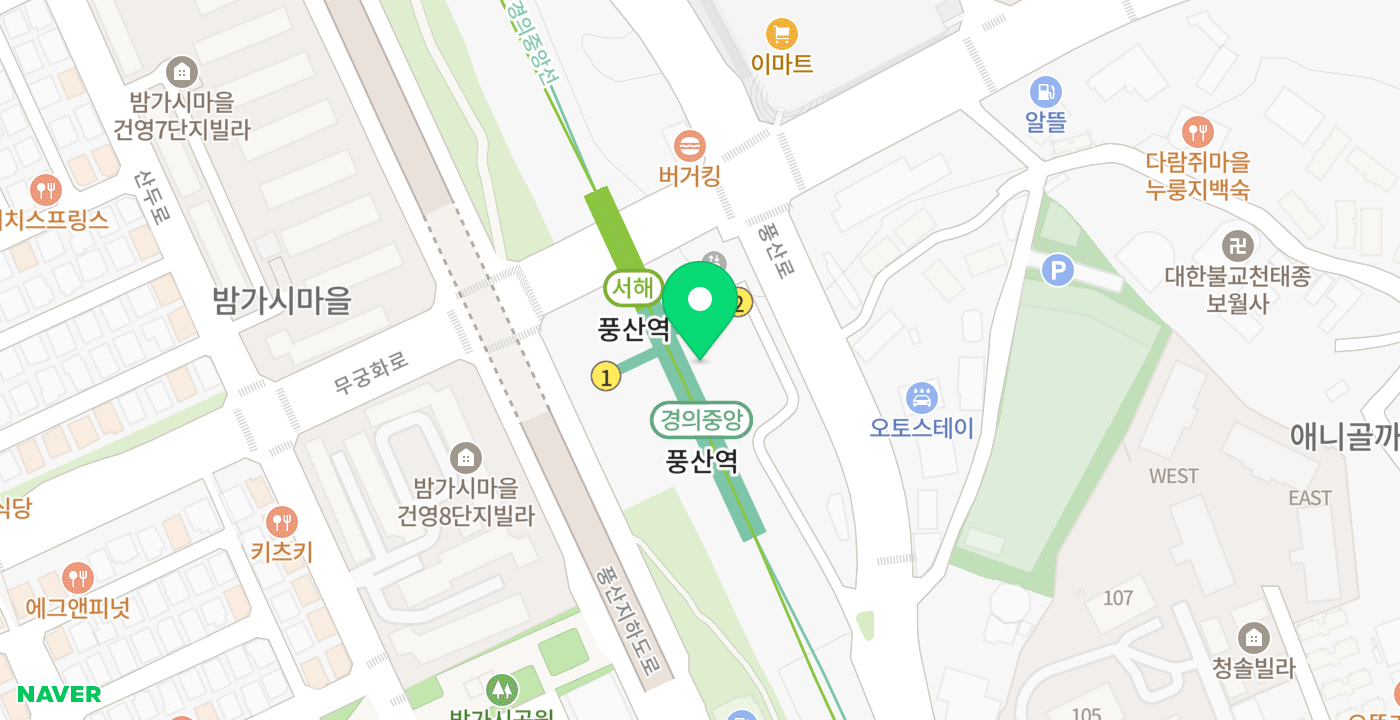 풍산역 위치 지도