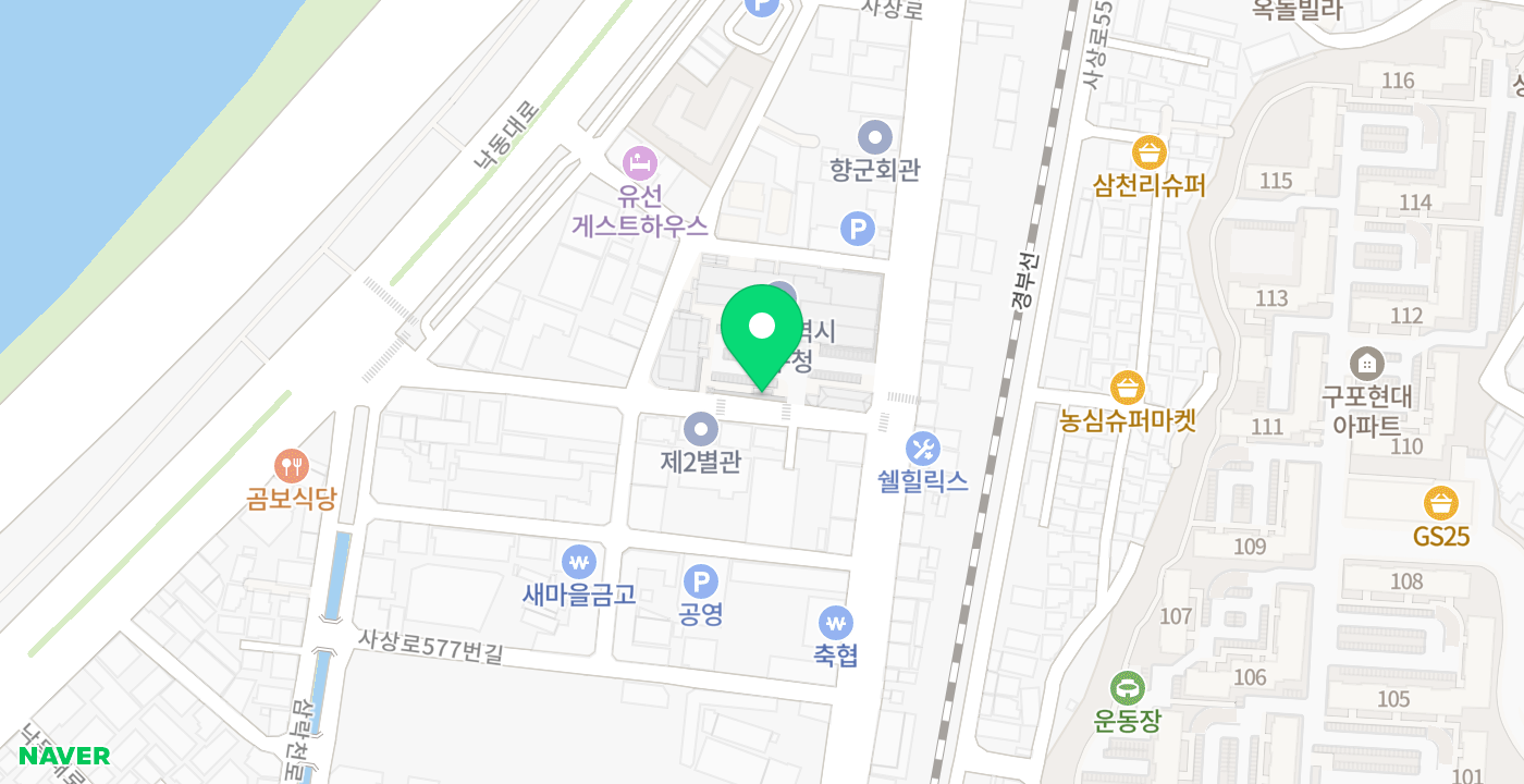 부산북구청 위치 지도