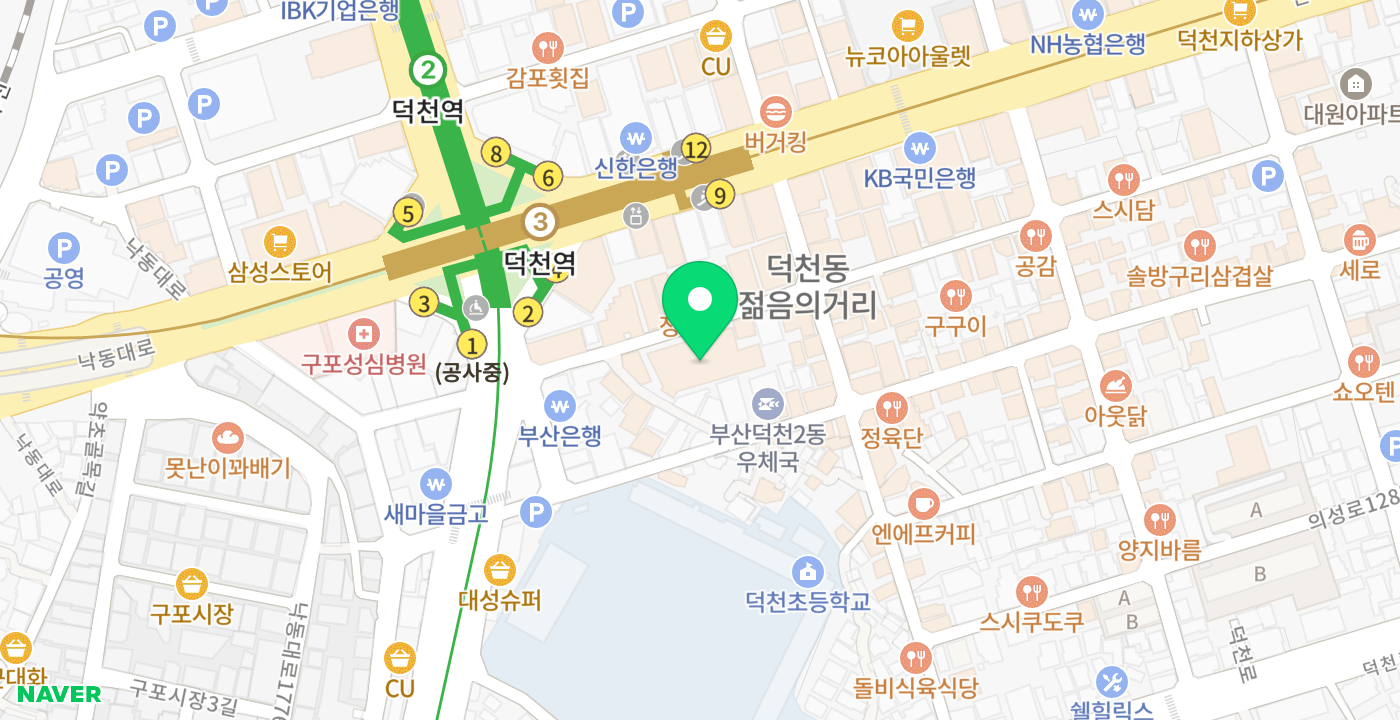 북부산농협 덕천본점 위치 지도