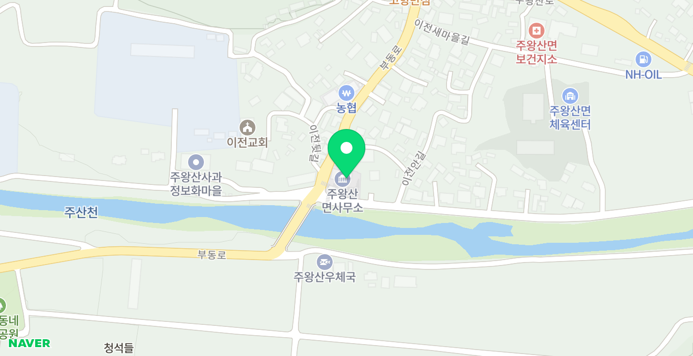주왕산면_무인 위치 지도