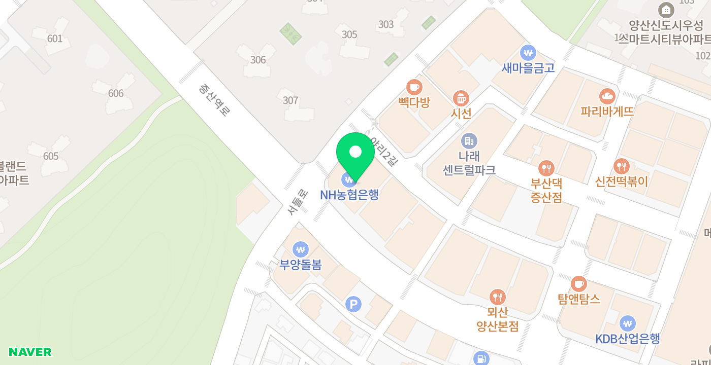 양산세무서 위치 지도