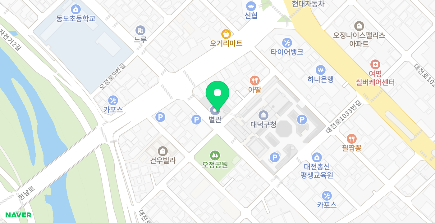 대덕구청 위치 지도