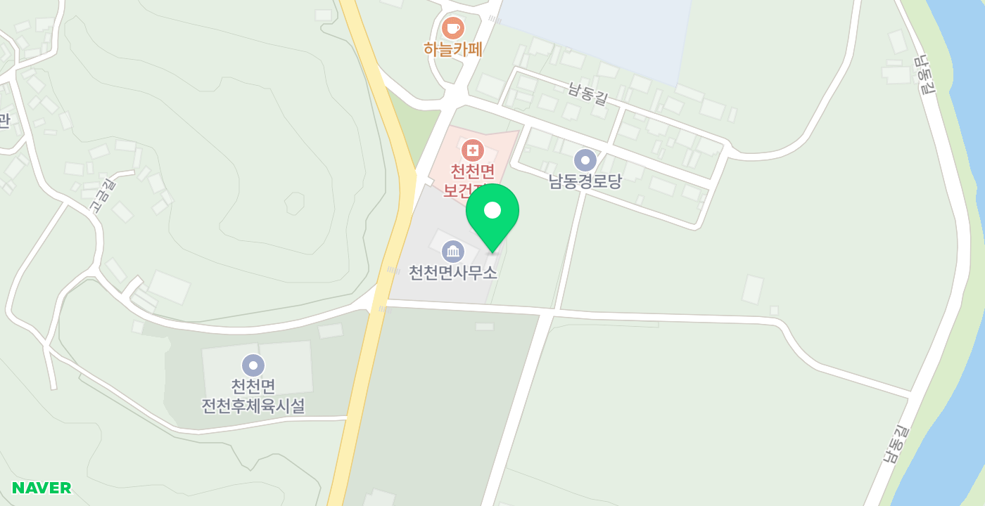 천천면사무소 위치 지도